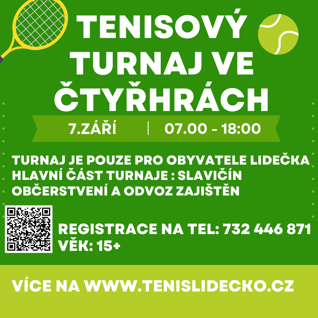 Přihláška tenisový turnaj ve čtyřhrách 7.září
